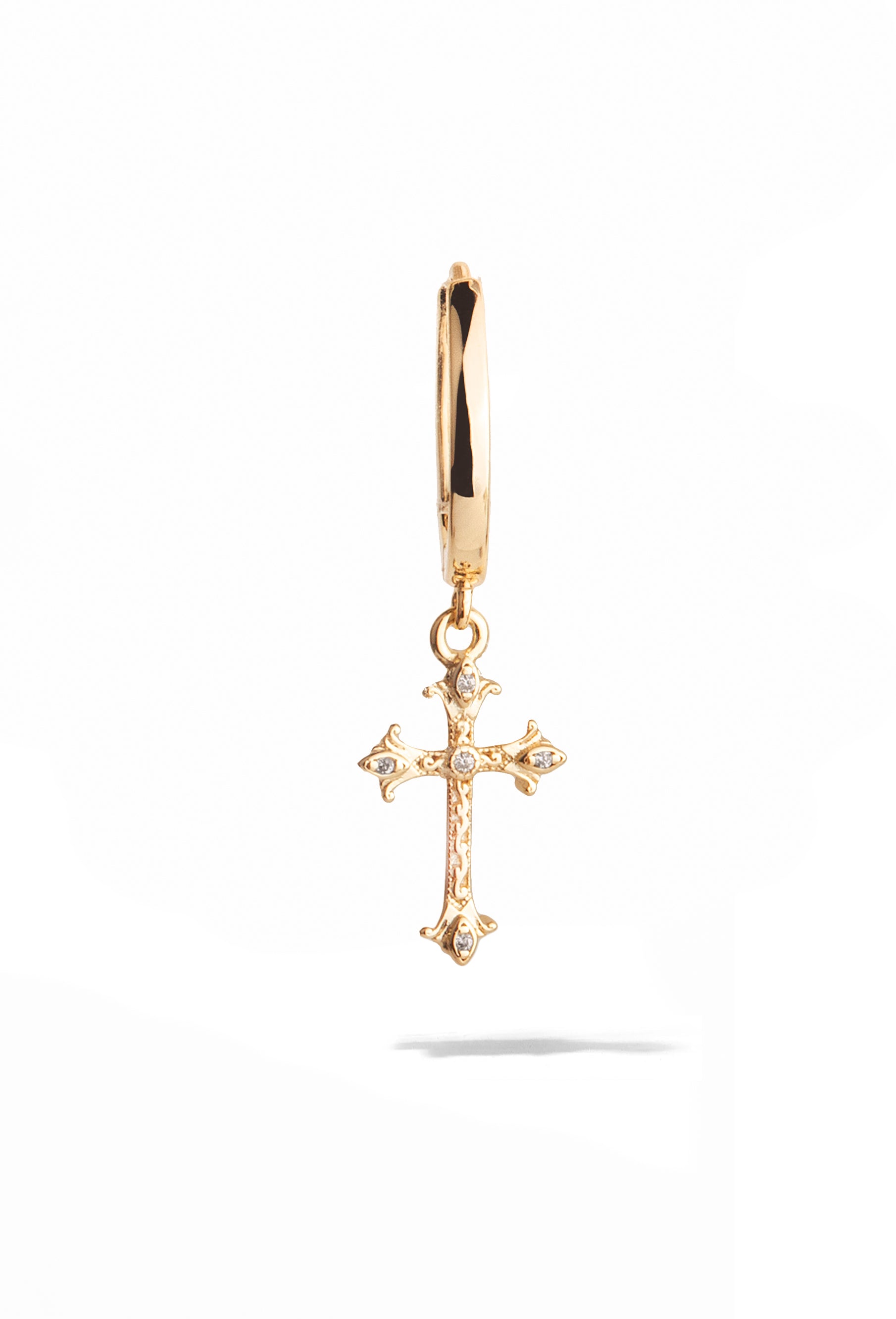 Cross Huggie Earring