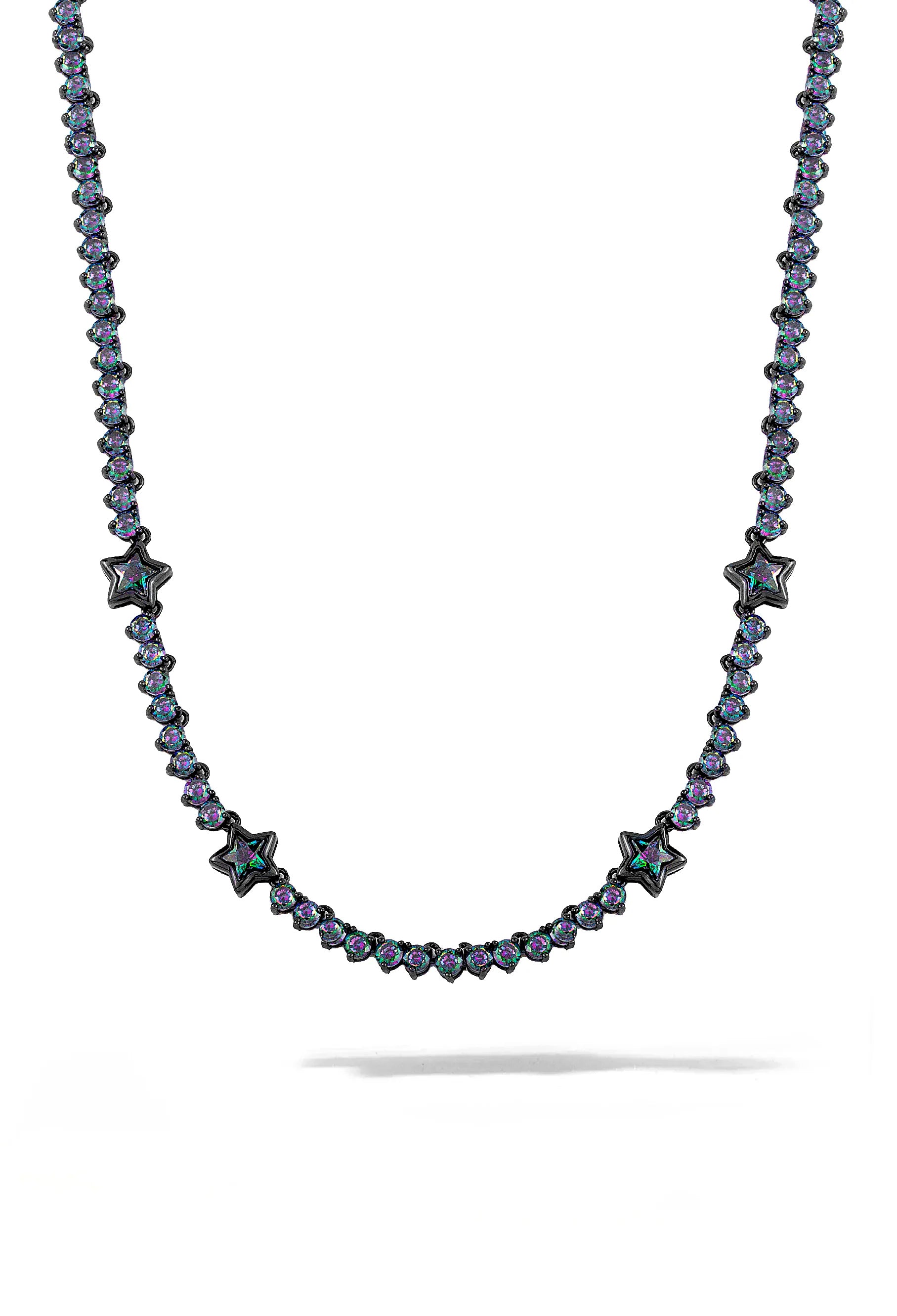 Mystic Topaz Star Tennis Necklace