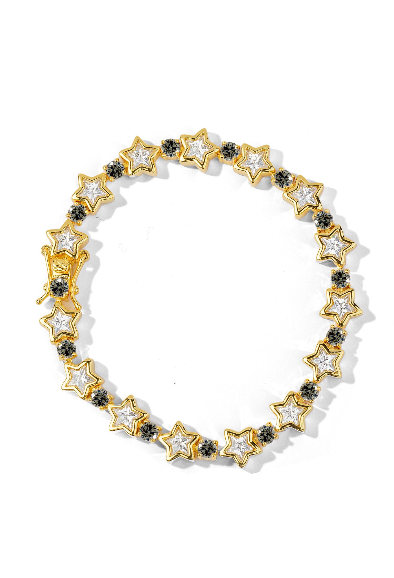 Olive Bezel Star Tennis Bracelet