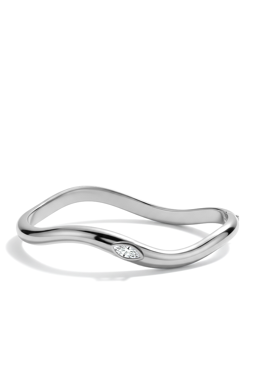 Silver Marquise Bangle