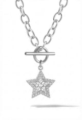 Silver Star Toggle Chain Necklace