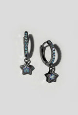 Mystic Topaz Star Bezel Huggies