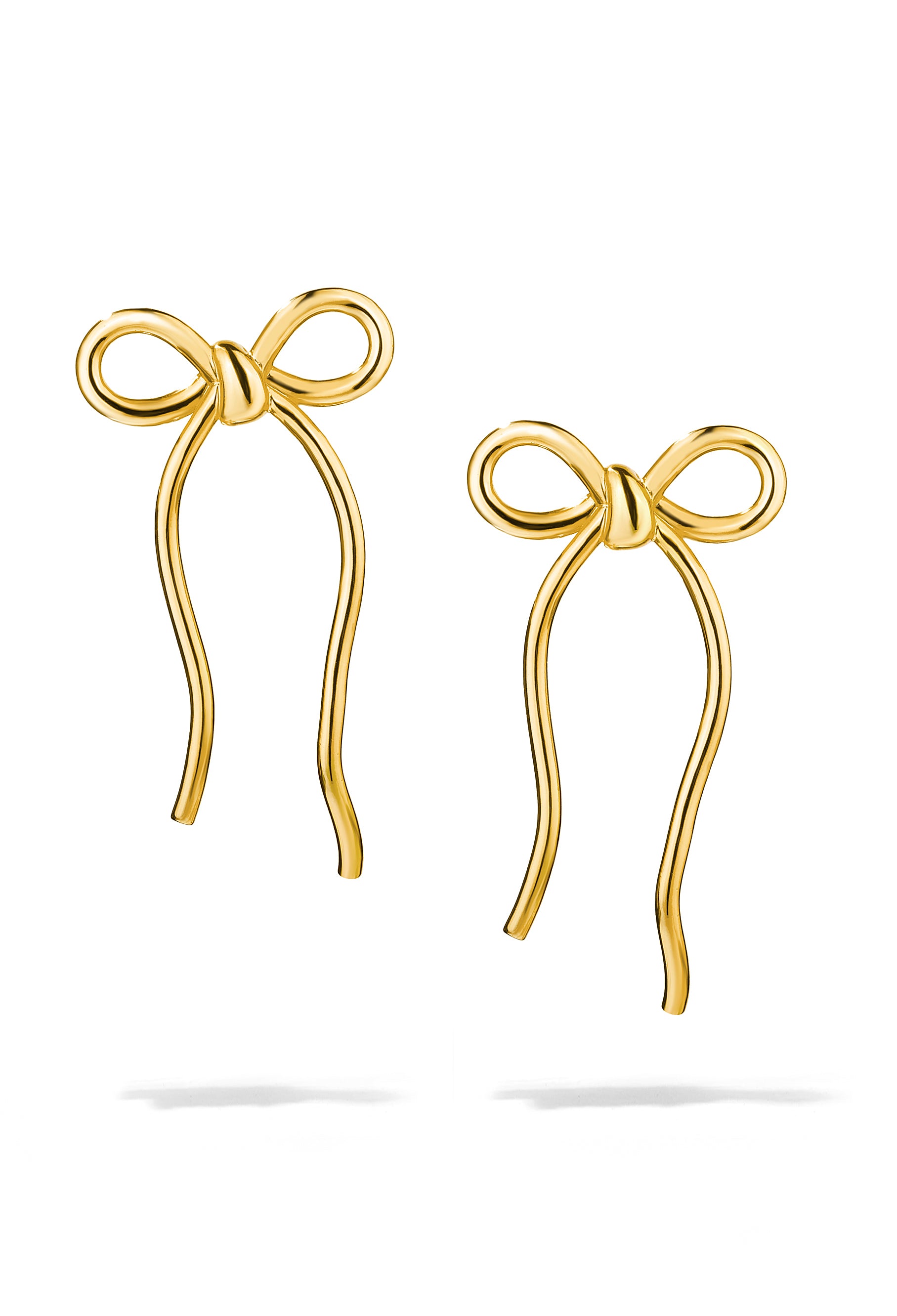 Gold Bow Earrings