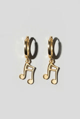 Music Note Huggie Earring