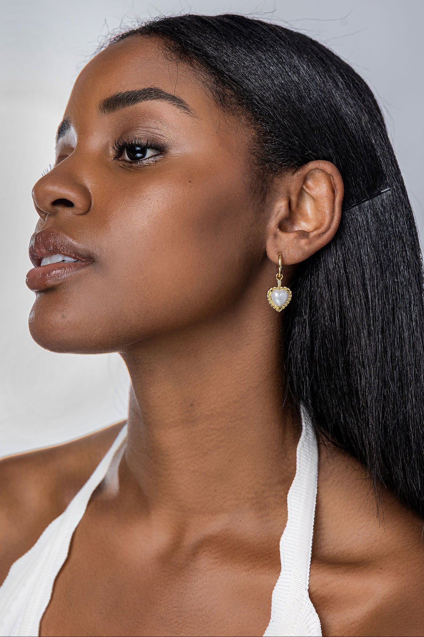 Vintage Pearl Heart Earrings