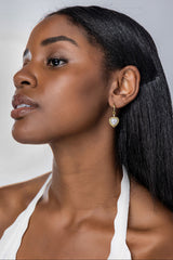 Vintage Pearl Heart Earrings