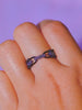 Black Gold Horsebit Ring