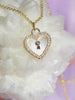 Mother of Pearl Heart Lock Necklace