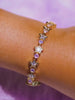 Lilac Moonstone Bezel Star Tennis Bracelet