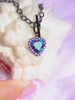 Mystic Black Heart Toggle Chain Necklace