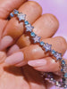 Aquamarine Bezel Star Tennis Bracelet