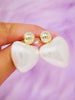 Large Pearl Heart Earrings